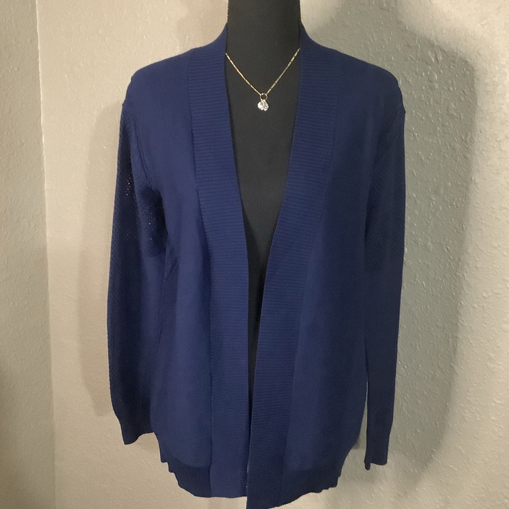 NWOT FAITH &‎ ZOE Cardigan with sleeve detail in navy